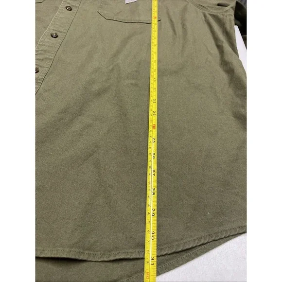 Carhartt Relaxed Fit Button Down Shirt Men's Size 4XL Olive Green - Picture 8 of 8
